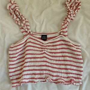 Wild Fable Red and White Striped Top